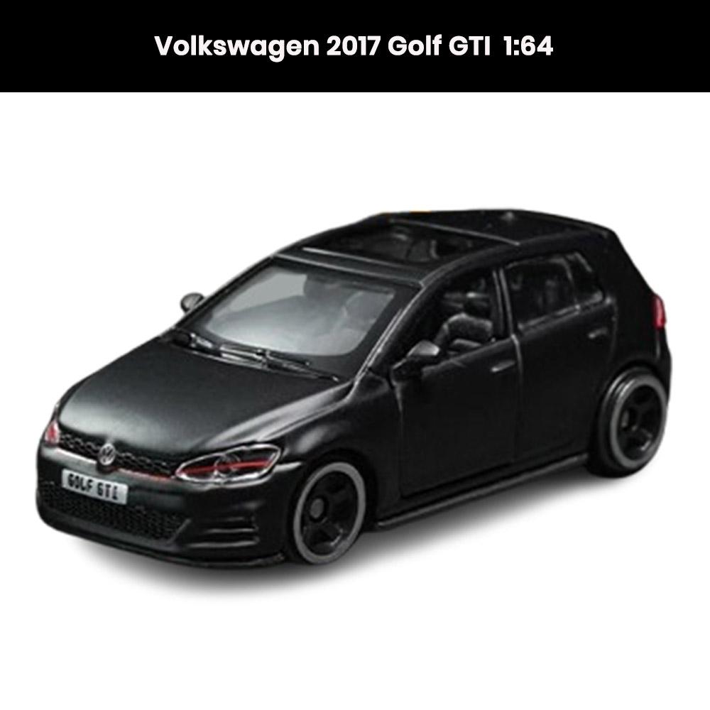 Volkswagen 2017 Golf GTI 1:64 die-cast car model with openable doors, working lights, and shock-absorbing suspension toy