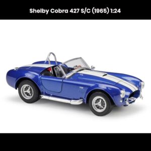 Shelby Cobra 427 S/C 1:24 die-cast car model (1965) with openable doors and hood collectible toy gift