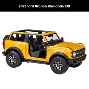 Ford Bronco Badlands 1:24 die-cast car model (2021) off-road with openable hood collectible toy gift