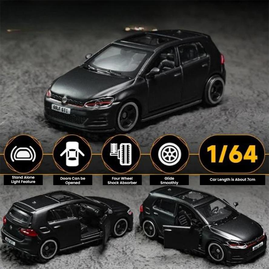 Volkswagen 2017 Golf GTI Car Model 1:64 Die Cast Doors Openable Lights Shock Toy - Image 2