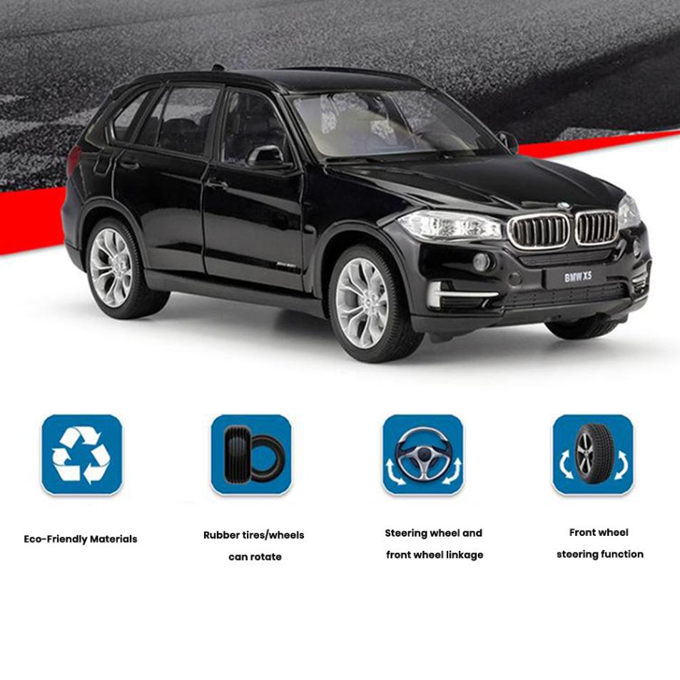 BMW X5 Car Model 1:24 Die Cast 2013-2018 3rd Gen Doors Hood Openable Toys Gift - Image 5