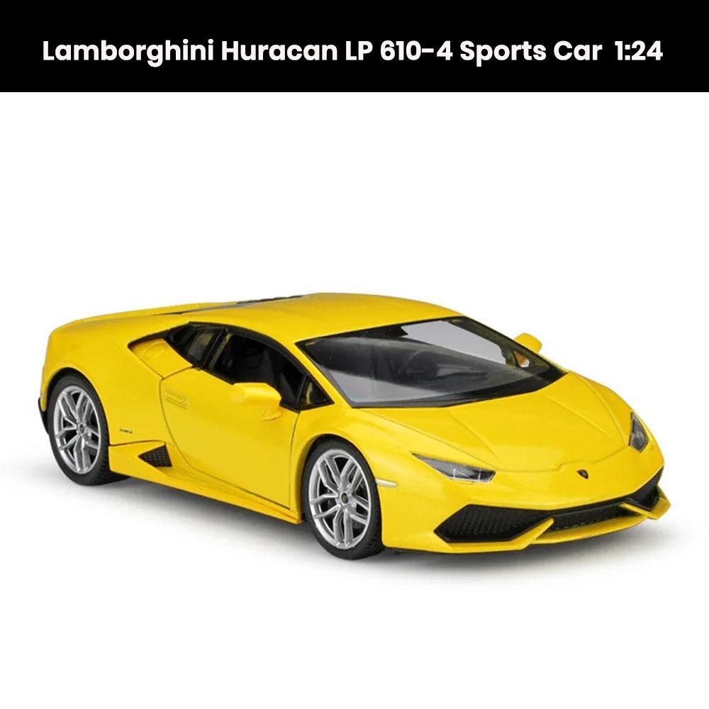 Lamborghini Huracan LP 610-4 1:24 die-cast sports car model with openable doors and hood collectible toy gift