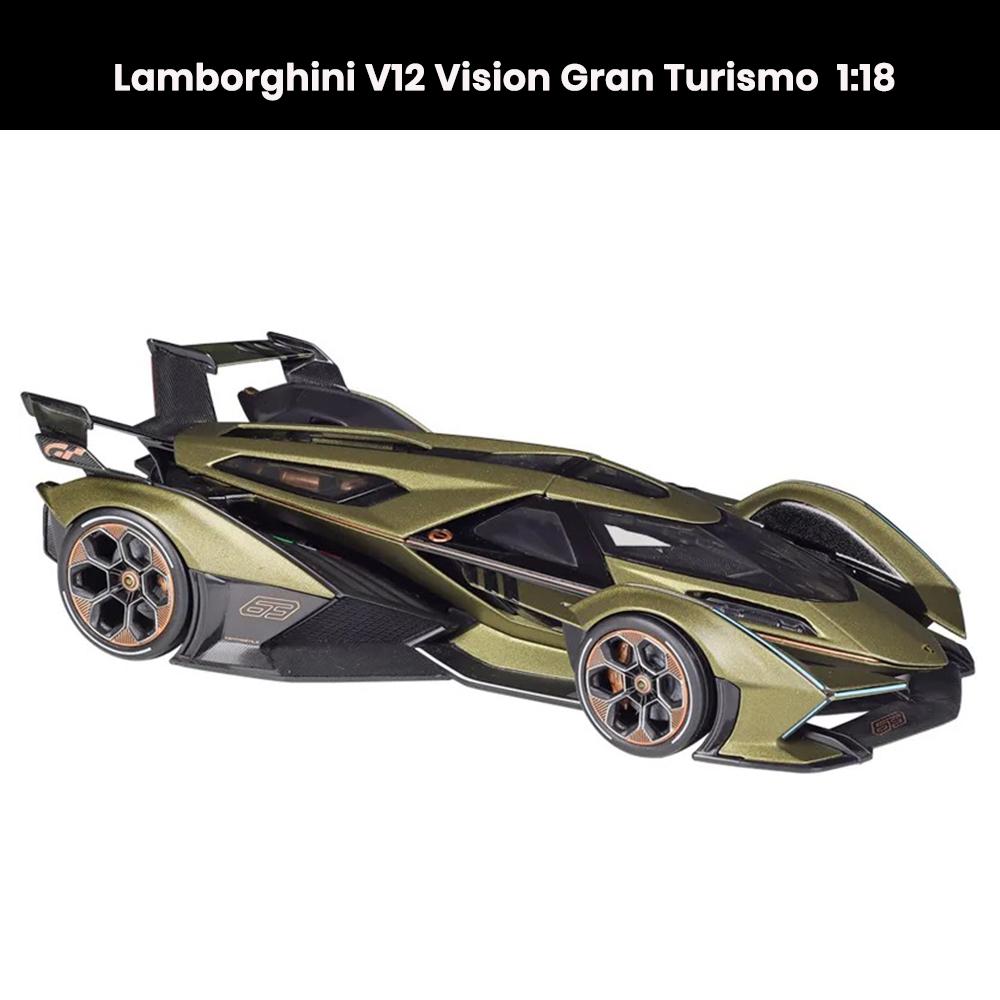 Lamborghini V12 Vision Gran Turismo 1:18 die-cast car model with openable hood collectible toy gift