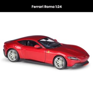 Ferrari Roma 1:24 die-cast car model with openable doors, hood, and trunk collectible toy gift