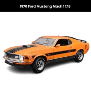 1970 Ford Mustang Mach 1 1:18 die-cast model with openable doors and detailed design