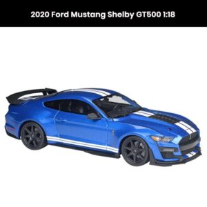 2020 Ford Mustang Shelby GT500 1:18 die-cast model with openable doors collectible toy gift