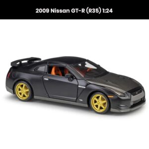 Nissan GT-R R35 2009 1:24 die-cast model with opening doors, collectible sports car toy gift