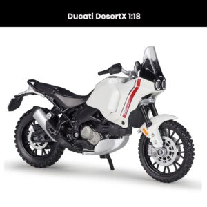 Ducati DesertX 1:18 die-cast motorcycle model with shock absorber collectible toy gift