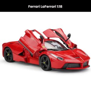 Ferrari LaFerrari 1:18 die-cast model with butterfly doors, collectible supercar toy gift