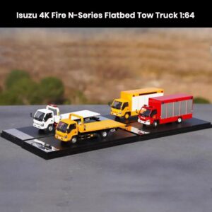 Isuzu 4K Fire N-Series (Reward) Flatbed Tow Truck Models 1:64 Die Cast Toys Gift
