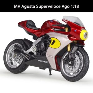 MV Agusta Superveloce Ago 1:18 die-cast motorcycle model with shock absorber collectible toy gift