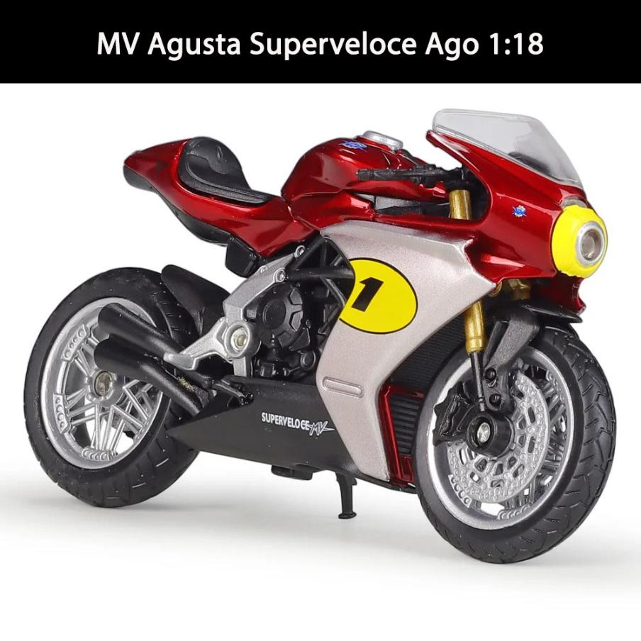 MV Agusta Superveloce Ago 1:18 die-cast motorcycle model with shock absorber collectible toy gift