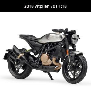 Vitpilen 701 1:18 die-cast motorcycle model (2018) with shock absorber collectible toy gift