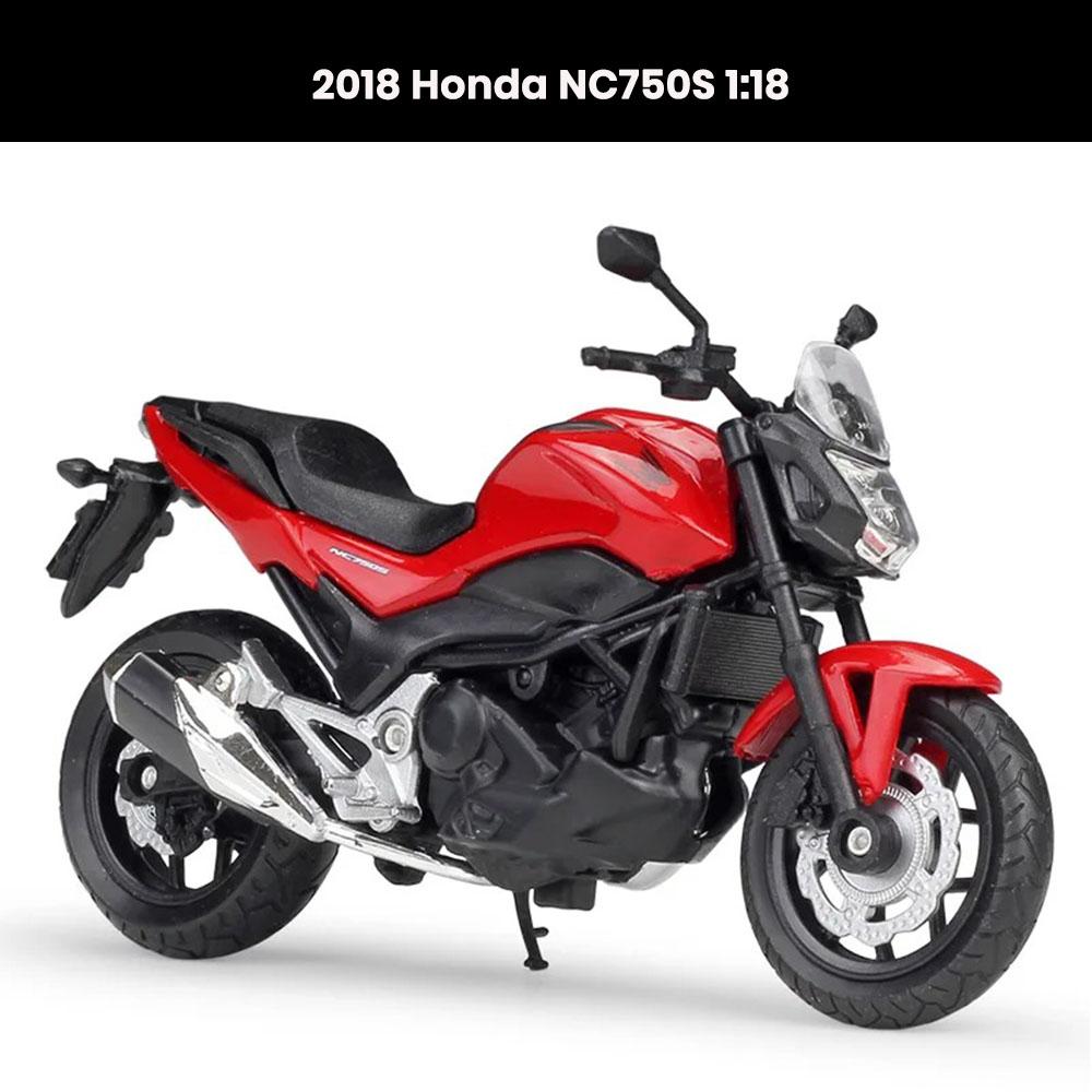 Honda NC750S 1:18 die-cast motorcycle model (2018) with shock absorber collectible toy gift