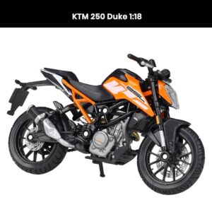 KTM 250 Duke 1:18 die-cast motorcycle model with shock absorber collectible toy gift