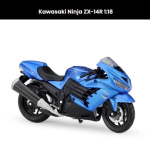 Kawasaki Ninja ZX-14R 1:18 die-cast motorcycle model with shock absorber collectible toy gift