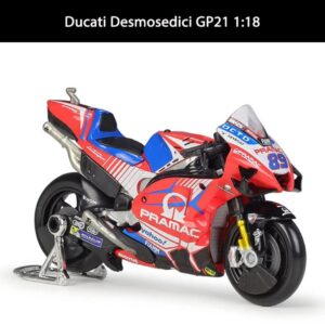 Ducati Desmosedici GP21 1:18 die-cast motorcycle model with shock absorber collectible toy gift