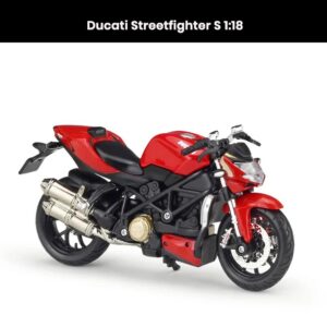 Ducati Streetfighter S 1:18 die-cast motorcycle model with shock absorber collectible toy gift