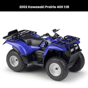 Kawasaki Prairie 400 1:18 die-cast motorcycle model (2002) with shock absorber collectible toy gift