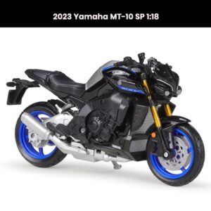 Yamaha MT-10 SP Motorcycle Model 1:18 Die Cast 2023 Shock Absorber Toys Gift
