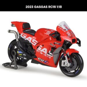 GASGAS RC16 1:18 die-cast motorcycle model (2023) with shock absorber collectible toy gift
