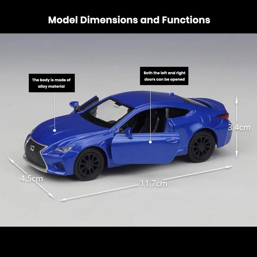 Lexus RC F Car Model 1:36 Die Cast Doors Openable Toys Collectible Gift - Image 2