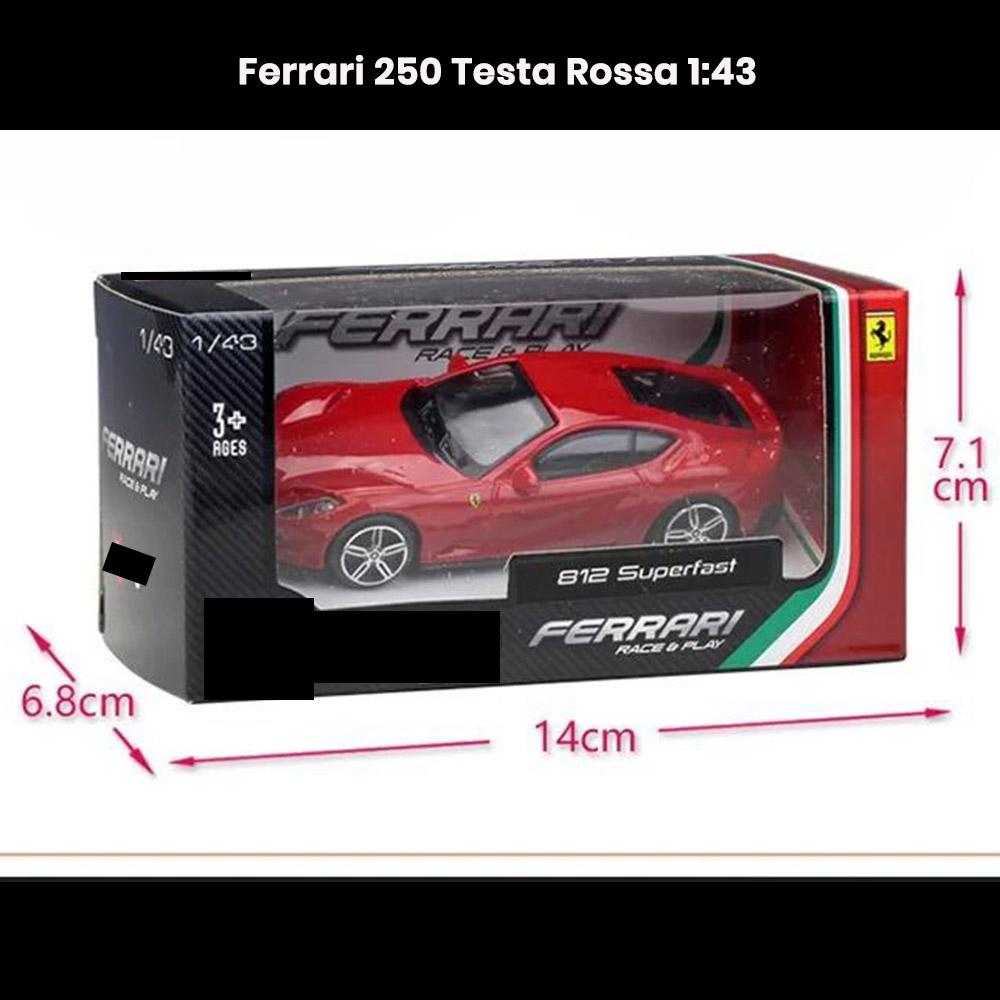 Ferrari 250 Testa Rossa Car Model 1:43 Die Cast Doors Openable Toys Gift - Image 2