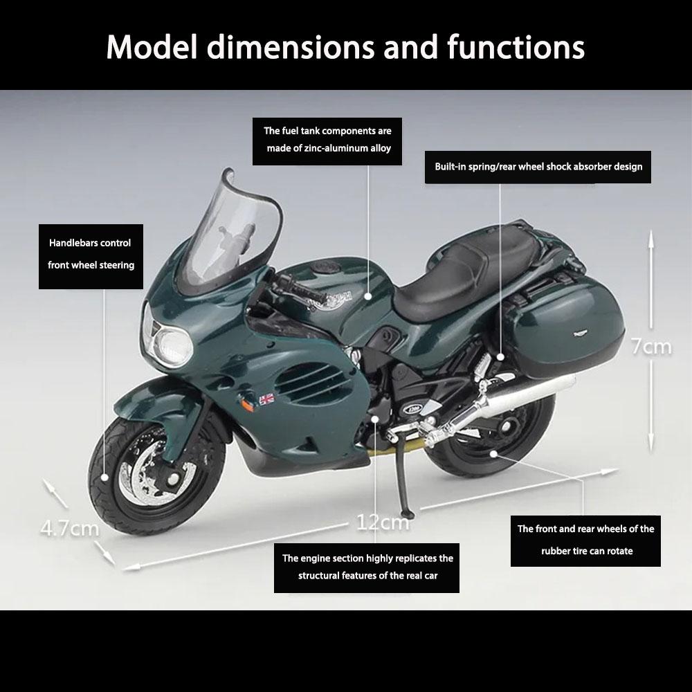 Triumph Trophy 1200 Motorcycle Model 1:18 Die Cast 2002 Shock Absorber Toys - Image 2