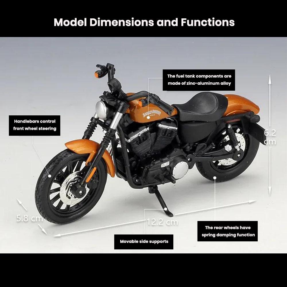 Harley-Davidson Sportster Iron 883 Motorcycle Model 1:18 Die Cast 2014 Toys - Image 2