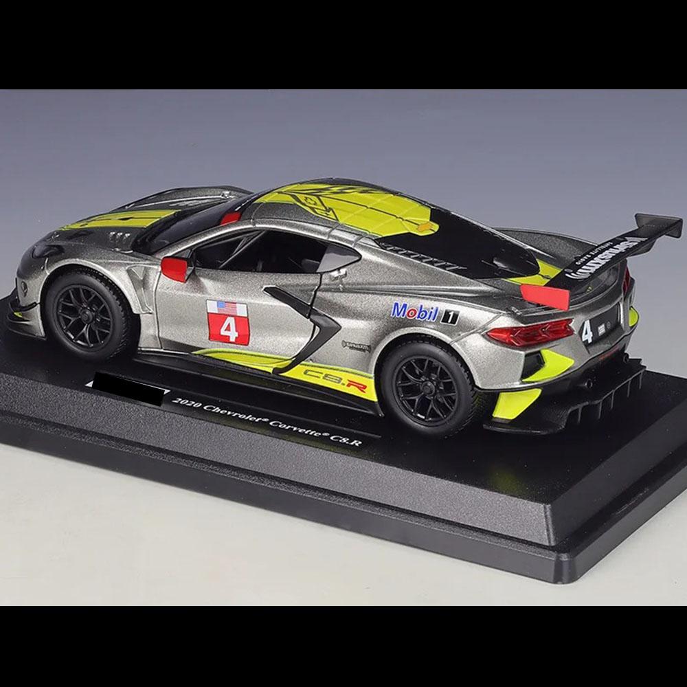 Chevrolet Corvette C8.R Car Model 1:24 Die Cast 2020 Doors Openable Toys Gift - Image 3