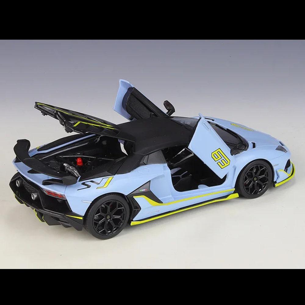 Lamborghini Aventador SVJ 63 Car Model 1:24 Die Cast Doors Light Sound Toys Gift - Image 3