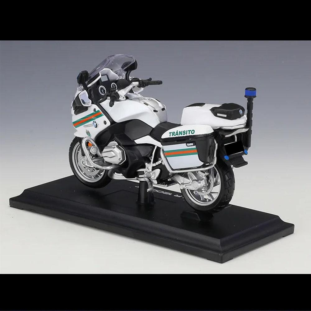 BMW R1200 RT(Police Version) Motorcycle Model 1:18 Die Cast Shock Absorber Toys - Image 3