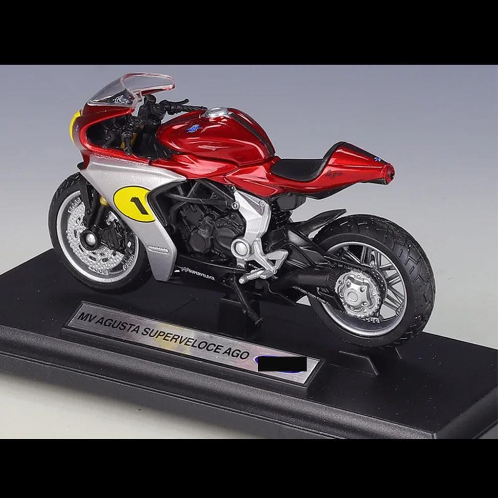MV Agusta Superveloce Ago Motorcycle Model 1:18 Die Cast Shock Absorber Toys - Image 3