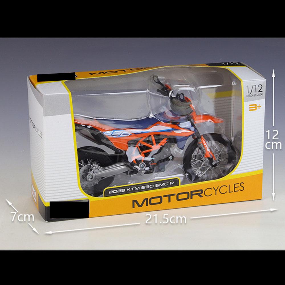 KTM 690 SMC R Motorcycle Model 1:12 Die Cast 2023 Shock Absorber Toys Gift - Image 4