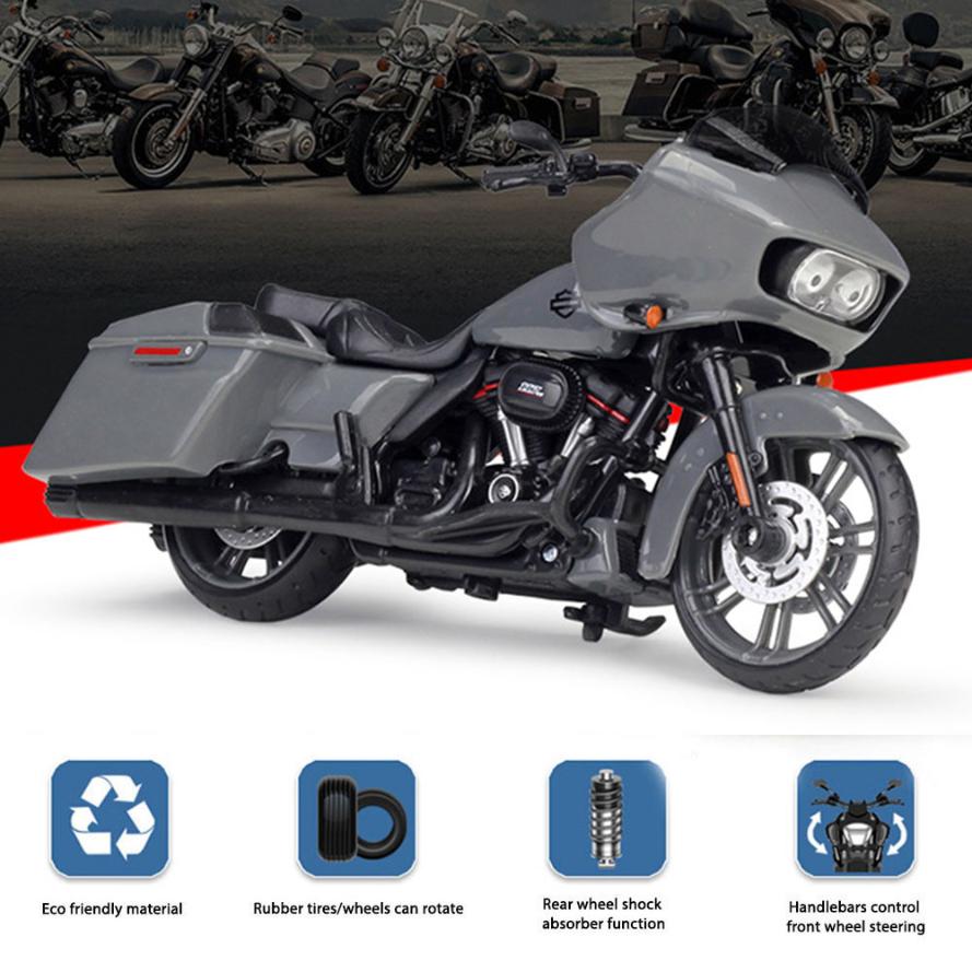 Harley-Davidson CVO Road Glide Motorcycle Model 1:18 Die Cast 2018 Toys Gift - Image 5