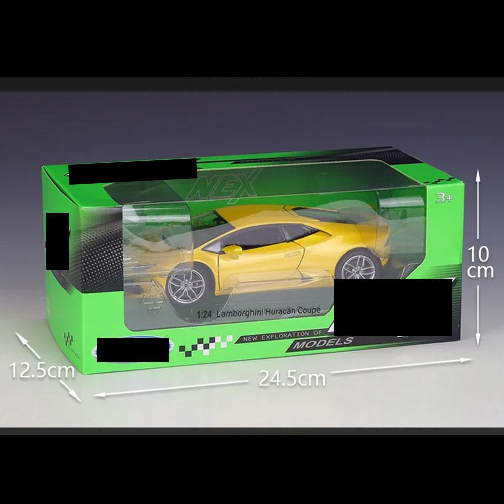 Lamborghini Huracan LP 610-4 Sports Car Model 1:24 Die Cast Doors Hood Openable - Image 4