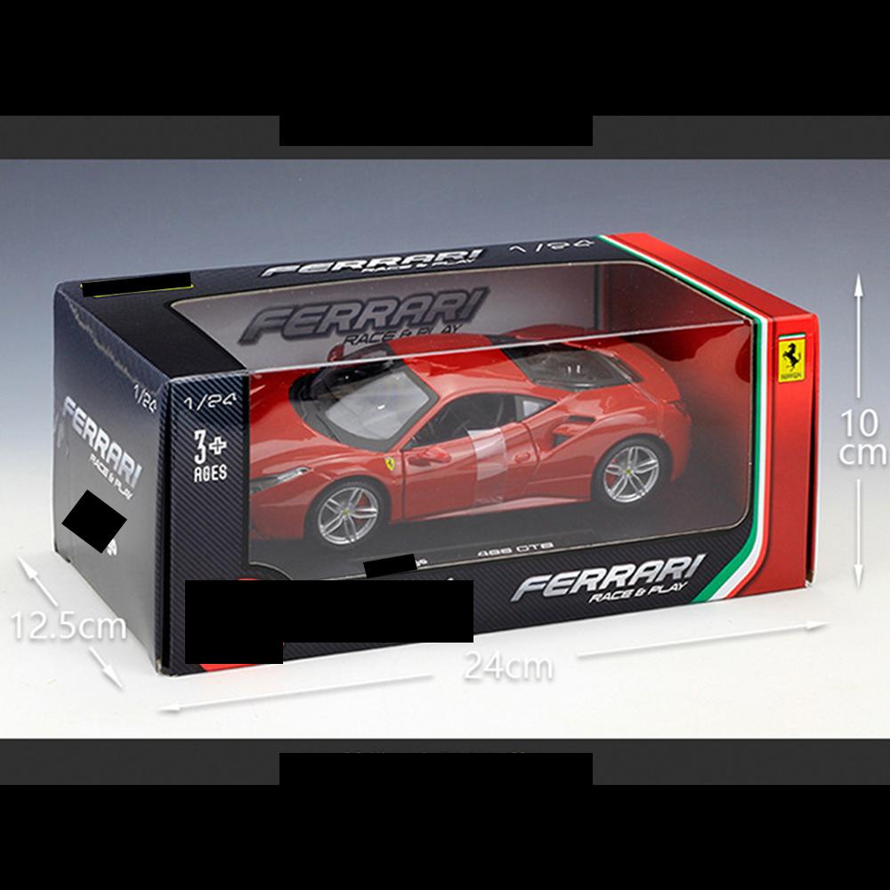 Ferrari 488 GTB Car Model 1:24 Die Cast Door Hood Openable Toys Collectible Gift - Image 5