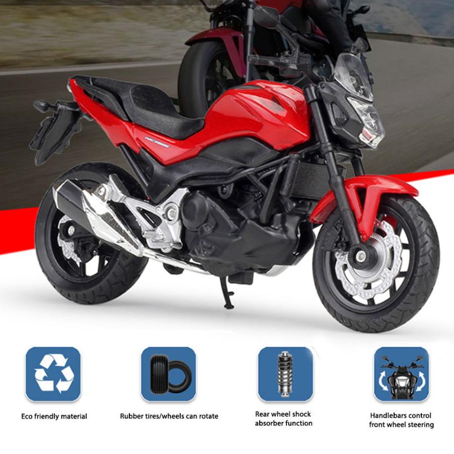Honda NC750S Motorcycle Model 1:18 Die Cast 2018 Shock Absorber Toys Gift - Image 5