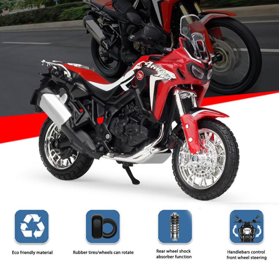 Honda CRF1000L Africa Twin DCT Motorcycle Model 1:18 Die Cast Shock Absorber Toy - Image 5