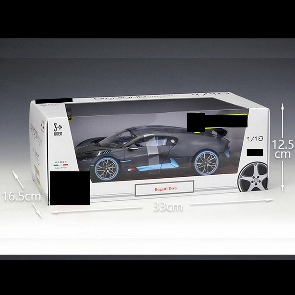 Bugatti Divo 2019–2021,Chiron 2016–2022 Car Models 1:18 Die Cast Doors Openable Toys - Image 4