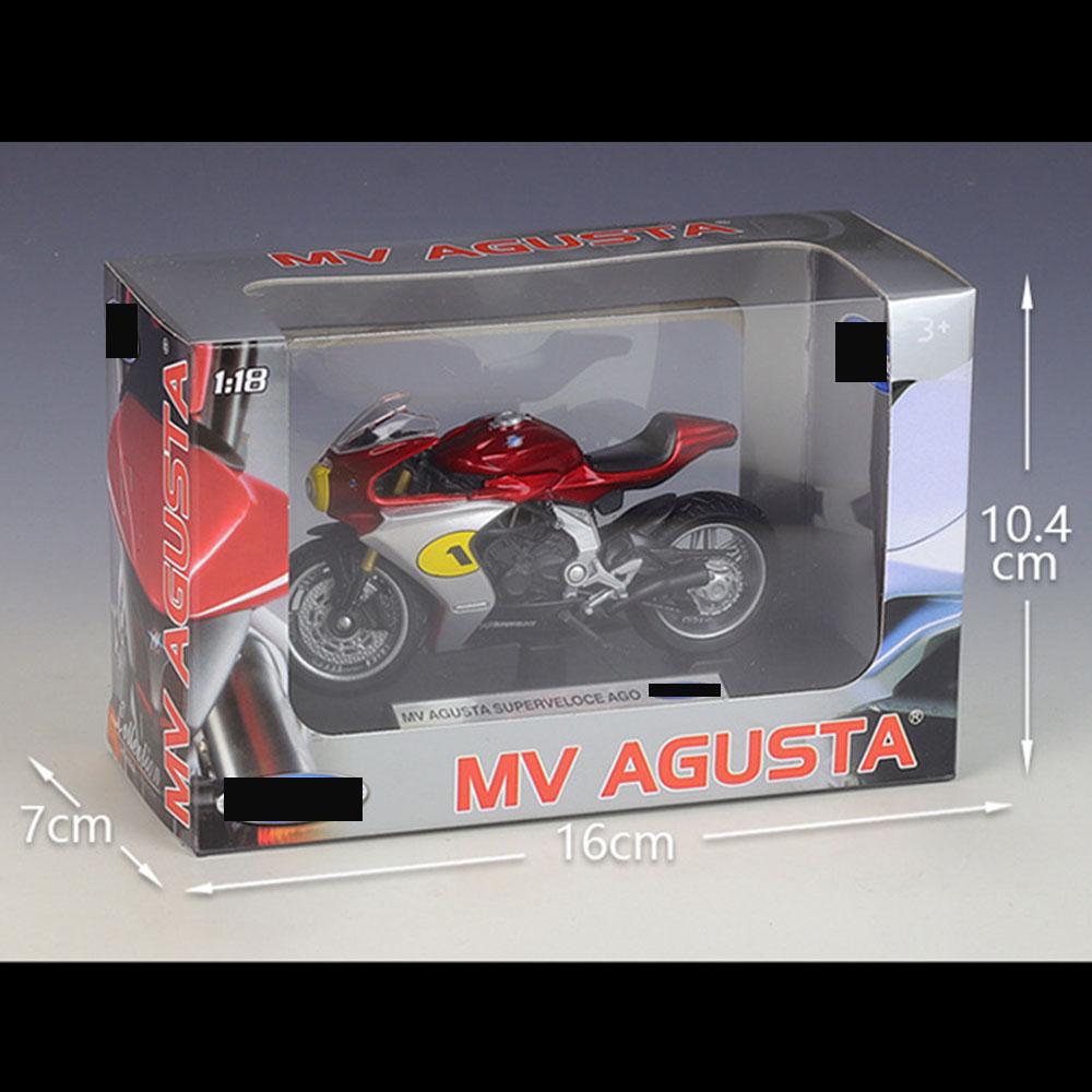 MV Agusta Superveloce Ago Motorcycle Model 1:18 Die Cast Shock Absorber Toys - Image 4