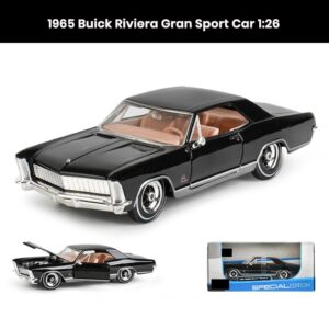 Buick Riviera Gran Sport 1965 1:26 die-cast model with opening doors, collectible classic car toy gift