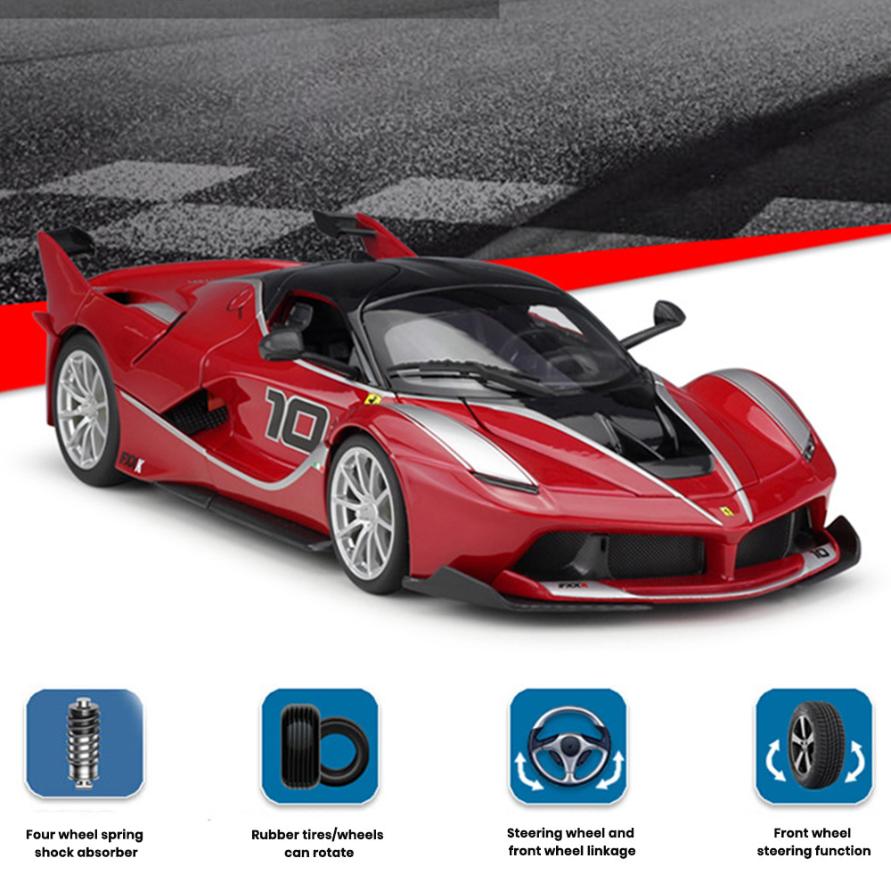 Ferrari FXX-K Car Model 1:18 Die Cast wing Door Hood Openable Upwards Toys Gift - Image 5