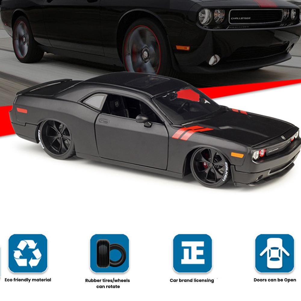Dodge Challenger SRT8 Car Model 1:24 Die Cast 2008 Doors Hood Openable Toys Gift - Image 5