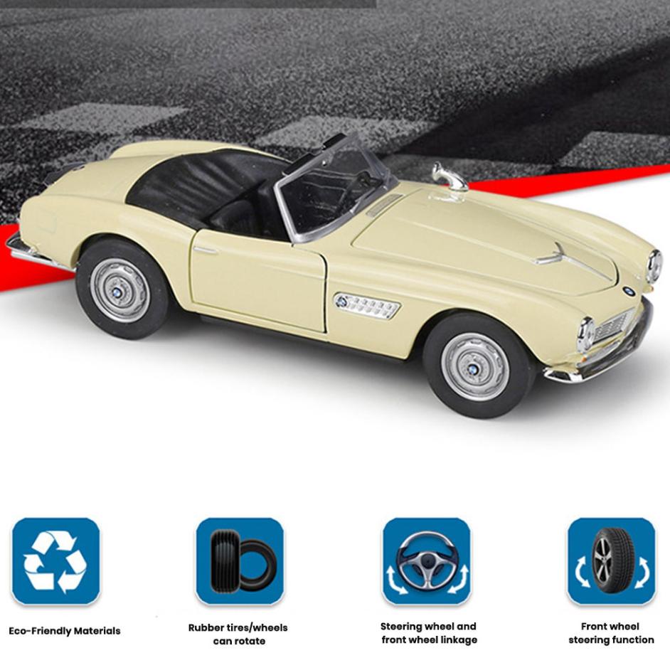 BMW 507 Car Model 1:24 Die Cast 1956โ1959 Doors Hood Openable Toys Gift - Image 5