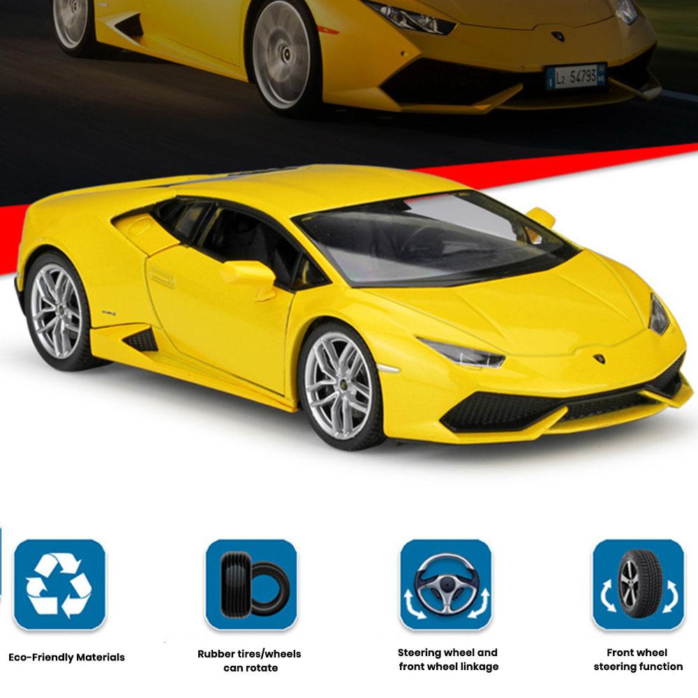 Lamborghini Huracan LP 610-4 Car Model 1:24 Die Cast Doors Hood Openable Toys - Image 5